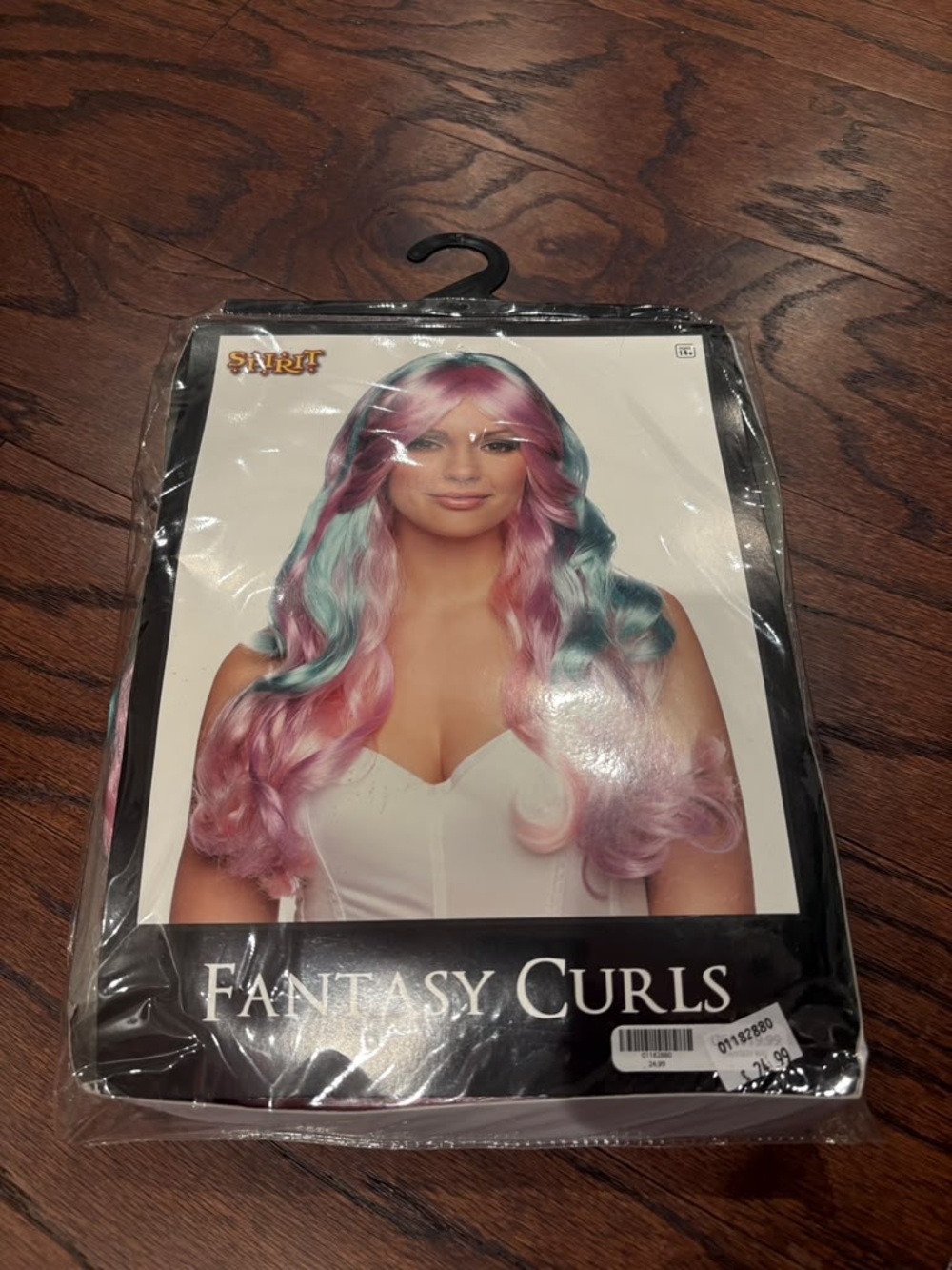 Spirit Fantasy Curls Long Pastel Pink & Teal Wig